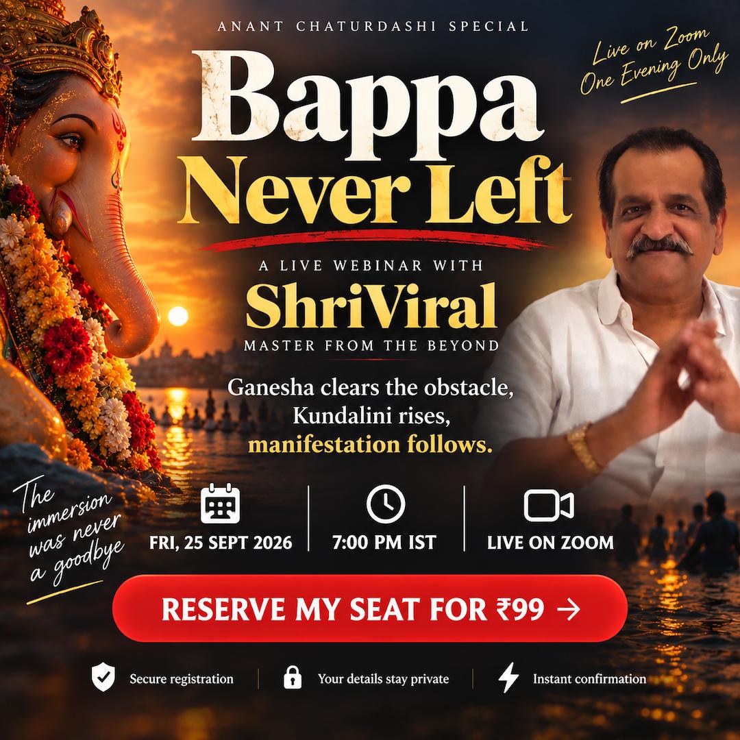 Bappa Never Left webinar with ShriViral, 25 September, Anant Chaturdashi